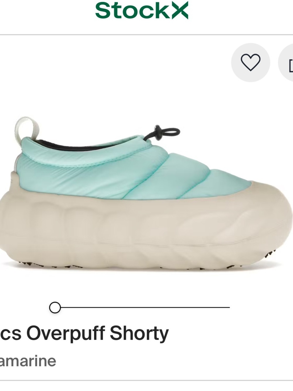 Crocs Overpuff Shorty Bootie Slippers Aquamarine
